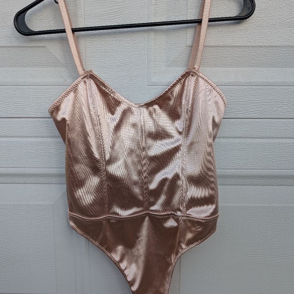 Forever 21 Kids Metallic Gold Bodysuit